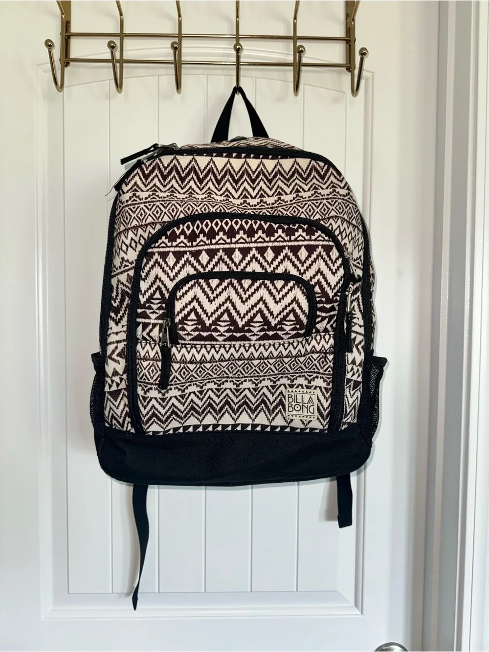 Billabong Black & Cream Geometric Men's Backpack